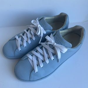 Rag and Bone‎ Blue Perforated Low-top Lace Up Round Toe Sneakers Chambray Blue